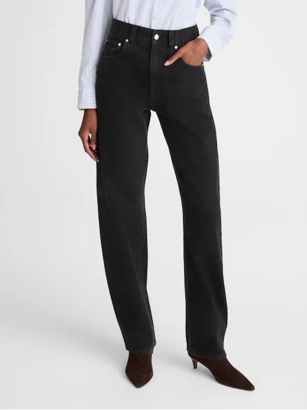 Madewell The Balloon Jean in black frost Size 29